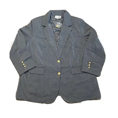 Nueva Chaqueta Blazer Roaman’s Mujer Gris Talla 24W Foto 1 de 4