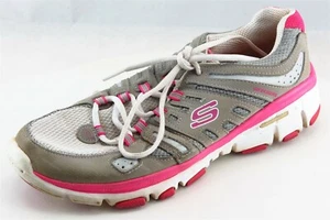 Skechers Running Shoes Gray Synthetic Women 8.5 Medium - Picture 1 of 6