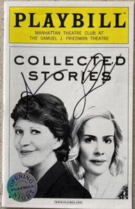 LINDA LAVIN SARAH PAULSON Signed Playbill COLLECTED STORIES Silver Seal Opennite - Picture 1 of 1