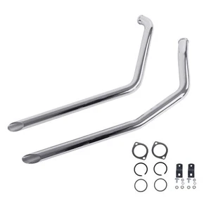IRON GROWL 1.75'' Drag Pipes for Harley Softail Exhaust 1986-2006 Bikes Chrome - Foto 1 di 7