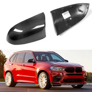 For BMW X5M X6M F85 F86 15-18 Ox Horn Carbon Fiber Side Mirror Cover Replace - Bild 1 von 9