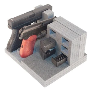 2 GR Gun & 8 Magazines Holders. RKrack Foam Gun Rack for Pistol/Handgun. - Picture 1 of 4