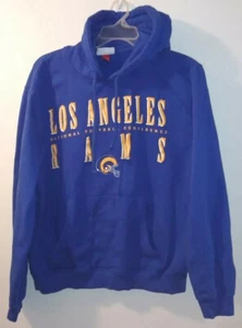 1XL Official NFL Los Angeles Rams NFC Mitchell & Ness Pullover Hoodie Sweater - Picture 1 of 11