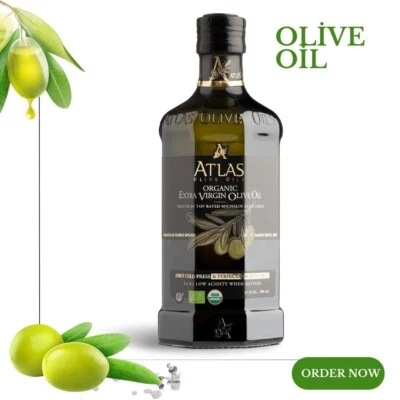 Atlas Organic Cold Pressed Moroccan Extra Virgin Olive Oil, Polyphenol Rich, NEW - Image 1 of 4