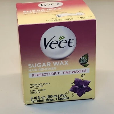 VEET Sugar Wax Hair Remover Great for 1st Time Waxers New In Box - Image 1 of 3