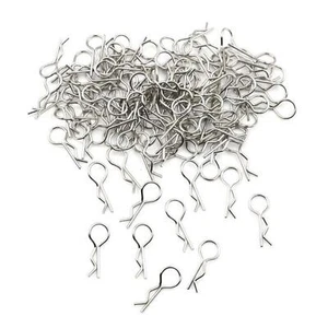 100* Stainless Steel Pin Shell Body Clips Steel For RC Model Car HPI HSP Parts a - Picture 1 of 13