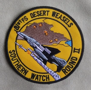 81st FS DESERT WEASELS Southern Watch Round II USAF Military Patch - Picture 1 of 4
