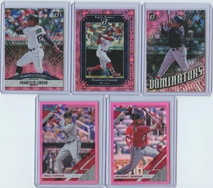 2019 Panini Donruss 5 Card Group Lot With Lindor, Ramirez, Turner, Rendon - Bild 1 von 2