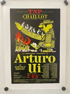 affiche ancienne originale Entoilée . ARTURO UI - BERTOLT BRECHT -Par SINE - - Picture 1 of 5