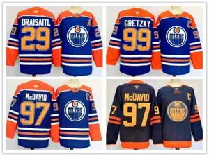 Men's NHL Hockey Jersey Edmonton Oilers #97#29#99#18 Draisaitl Pullover Hoodie - Picture 1 of 13