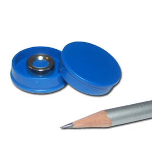 5 imanes de tablón de anuncios de neodimio azul D30x8mm frigorífico pizarra oficina escuela - Imagen 1 de 1