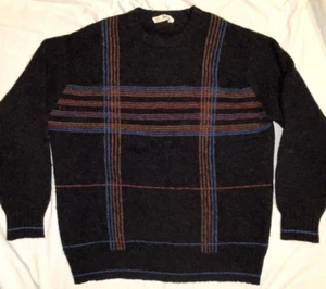 Suéter de Lana Escocés PRINGLE De Colección HOMBRE 44 Hecho en Escocia MARRÓN 70-80 Rayas - Imagen 1 de 3