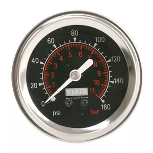 Viair 2" Single Needle Black Face Gauge 160 PSI Max Air Ride Suspension - 90088 - Bild 1 von 1