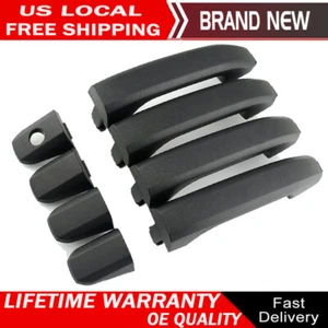 4PCS Door Handle Outside Exterior Black For 2017 2018 Chevy Tahoe Premier LTZ - Picture 1 of 5