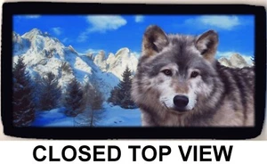 Wolf Wolves Colorful Design Checkbook Cover Wallet Credit Card Money Holder NEW - Imagen 1 de 2