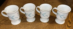 4 Pfaltzgraff Footed Pedestal Tea/Coffee Mugs/Cups April Pattern - Picture 1 of 7
