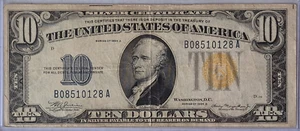 10 $ Dollars 1934 A Nordafrika Notausgabe Silber Zertifikat Schein XF - Bild 1 von 6