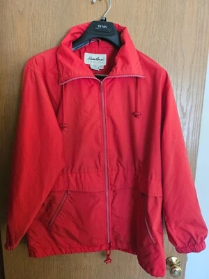 EDDIE BAUER IMPERMEABLE MUJER ROJO, MEDIANO, CREMALLERA COMPLETA COMO NUEVO. Foto 1 de 4