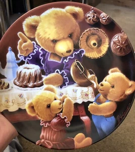 Teddy And His Friends Bareuther Porcelain/Bradex Collector Plate Nr3 Cake Feast - Picture 1 of 3
