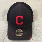 Cleveland Indians "C" Cap Hat Blue Medium - Large Fitted Mesh New Era 39Thirty