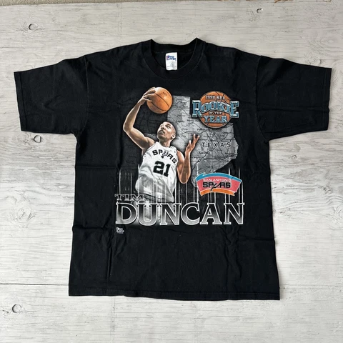 Vintage Pro Player 1998 Tim Duncan Rookie of the Year San Antonio Spurs Shirt XL Cover