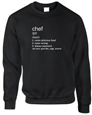 Chef Definition Mens Sweatshirt Funny Joke Gift Food Restaurant Cooking Cook Job