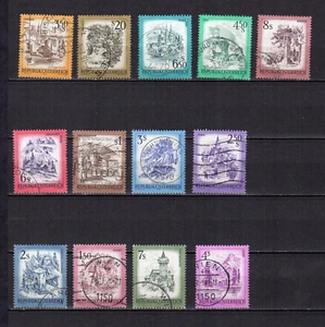 Autriche 1973-82 paysages 13 timbres oblitérés /TE5207a - Picture 1 of 1