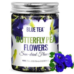 BLUE TEA -Blue Butterfly Pea Flower Tea loose leaf 100% Natural Organic tea(55g) - Picture 1 of 8