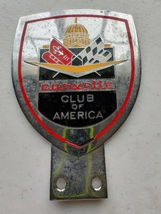 Emblema insignia parrilla Corvette Club of America vintage sin usar Lewis Ltd. - Imagen 1 de 2