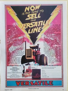 Pubblicità Stampa Concessionaria Trattore Versatile 1978 - Foto 1 di 1