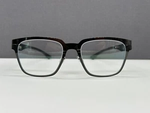 Ic Berlin Eyeglasses Frames Men Woman Gray Gun Square Large L - Picture 1 of 12