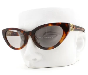 Miu Miu Sonnenbrille Mahagoni Braun Havanna Gold Logo SMU A04F 21C-40O mit Etui - Bild 1 von 11