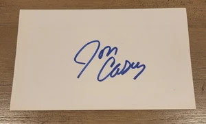 JON CASEY SIGNED 3x5 INDEX CARD NHL AUTOGRAPH AUTO NORTHSTARS BRUINS BLUES IHL - Bild 1 von 1