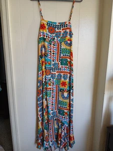 Maxi Vestido Paper Heart Anthropologie Aztec Sunrise Para Mujer Talla Mediana Bonito - Imagen 1 de 11