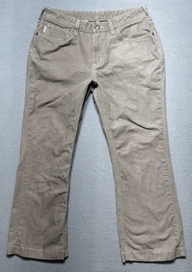 Carhartt Traditional Fit Jeans Womens 10x30 (30x27) Khaki Boot Canvas Work WB002 - Picture 1 of 10
