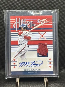 2019 Panini Leather & Lumber Baseball Michael Taylor Patch Auto Autograph 18/25 - Picture 1 of 3