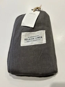 RH Restoration Hardware Stonewashed Belgian Linen Queen Graphite Gray Bed Skirt - Bild 1 von 5