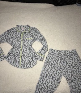 Conjunto de pijama Victoria’s Secret para mujer azul con logotipo estampado de animales - Imagen 1 de 7