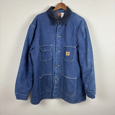 Chaqueta Big Ben De Colección Para Hombres 50 Larga Azul Denim Manta Forrada Tareas Granero Abrigo EE. UU. Foto 1 de 4