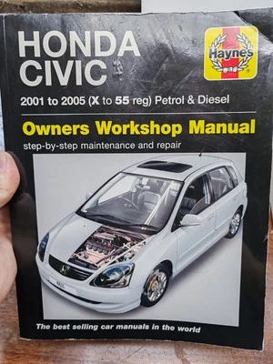 Honda Civic 2001 to 2005 Owners Workshop Manual Manual. X To 55 Reg. Paperback  - Image 1 of 4
