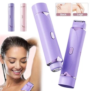 Afeitadora de doble cabezal 2 en 1 para mujer, recortadora de bikini eléctrica uso húmedo y seco depilación SQ - Imagen 1 de 29