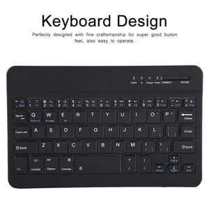 Black Case Keyboard 7''-7.9'' Tablet Universal PU Protective Case Cover BT K NEW - Picture 1 of 19