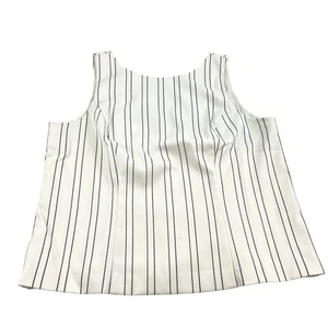 WHBM Women's Jackie Stripe Bodice Vest Back Zio White Black Stripe Sz 16 NWT - Picture 1 of 8