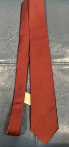 New With Tags Brooks Brothers Men's Solid 100% Silk Tie Burgundy Made In Italy - Picture 1 of 3
