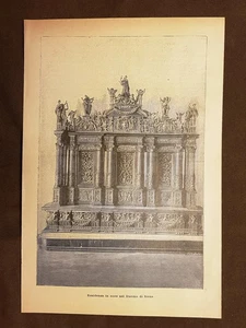 Siena nel 1896 Residenza in noce nel Duomo Toscana - Imagen 1 de 1