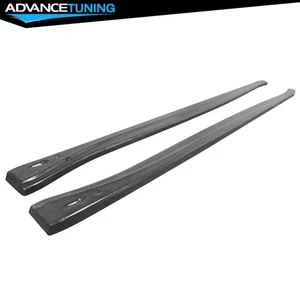 Fits 17-25 Alfa Romeo Giulia Side Skirts Extension Rocker Panel Unpainted PU 2PC - Picture 1 of 4