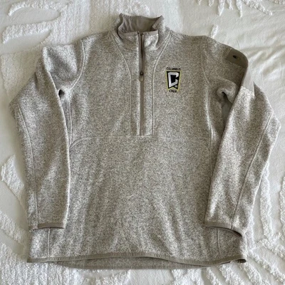 Women's Antigua Columbus Crew Quarter Zip Long Sleeve Jacket - Oatmeal - Size M - Image 1 of 4