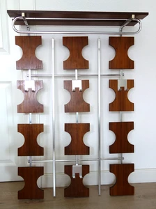 50er 60er 70er Mid Century Garderobe Wandgarderobe Hutablage Teak Danish Modern - Bild 1 von 10