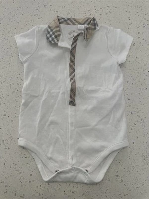 Burberry One Piece Blanco Nova Check 6m Foto 1 de 3