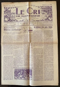Le Cri de Narbonne et des environs, littéraire, artistique, critique, sportif - Picture 1 of 4